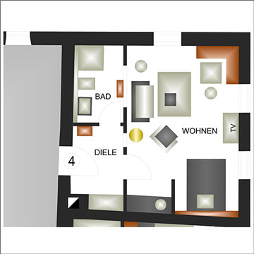 Grundriss - Appartement Standard